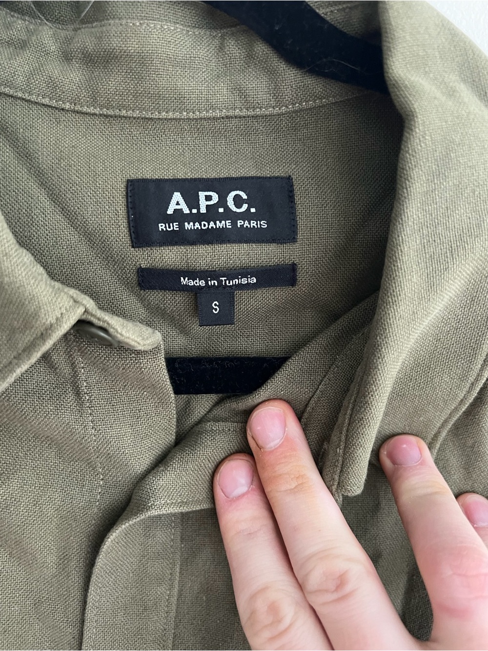 A.P.C. Olive Utility Shirt